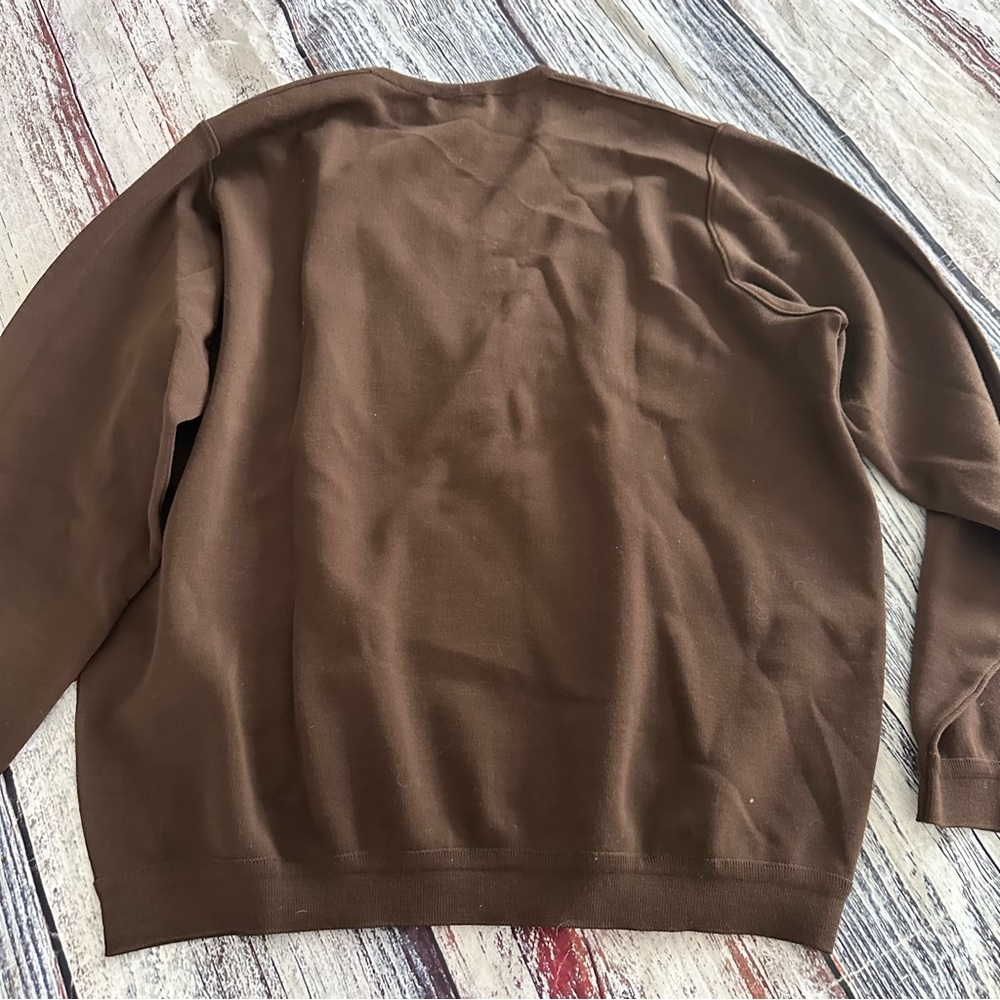 Vintage St. Croix 100% Wool Brown V-Neck Sweater​ - Picture 3 of 7